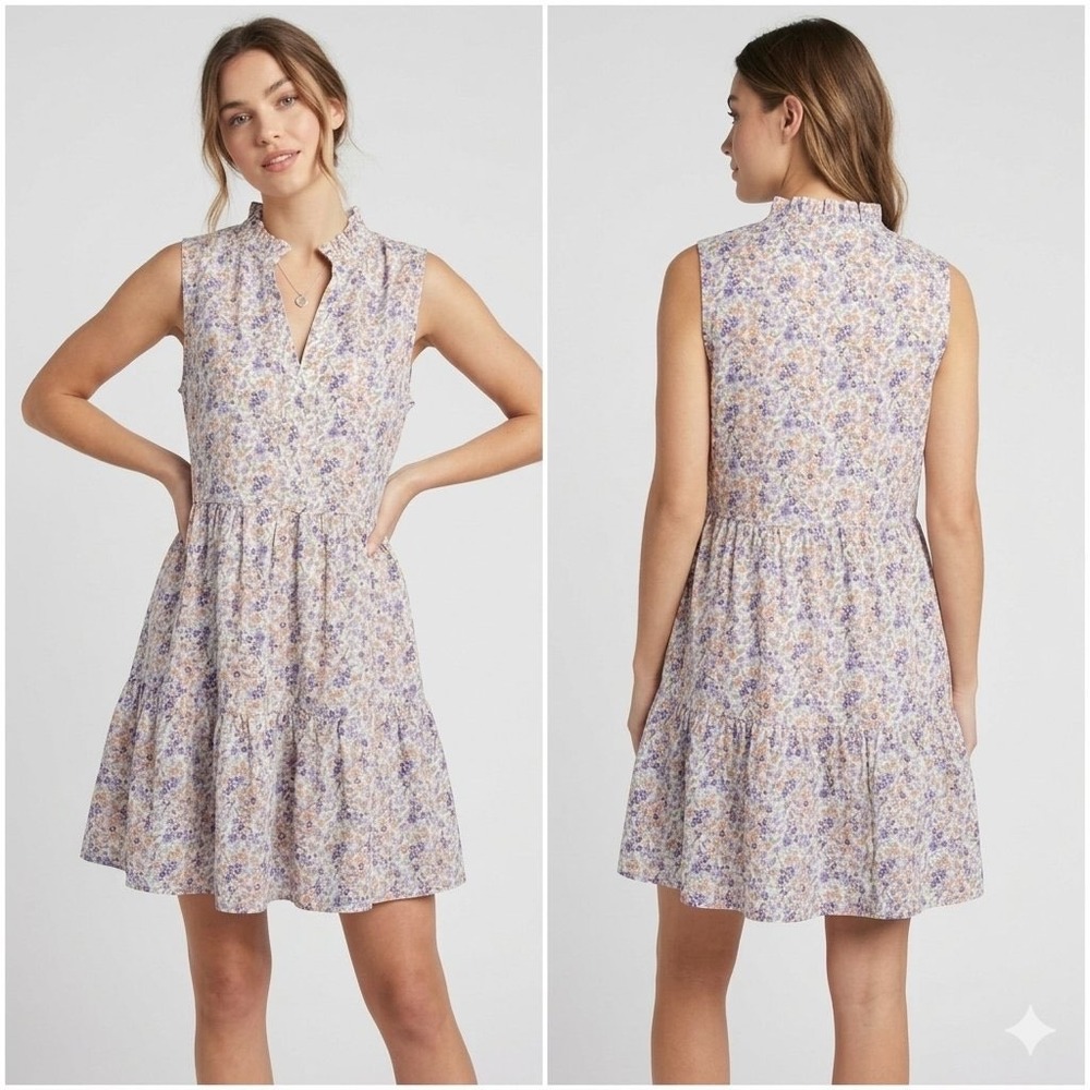 FATE Floral Tiered Mini Dress Women's Medium Pockets Prairie Chic Cottagecore